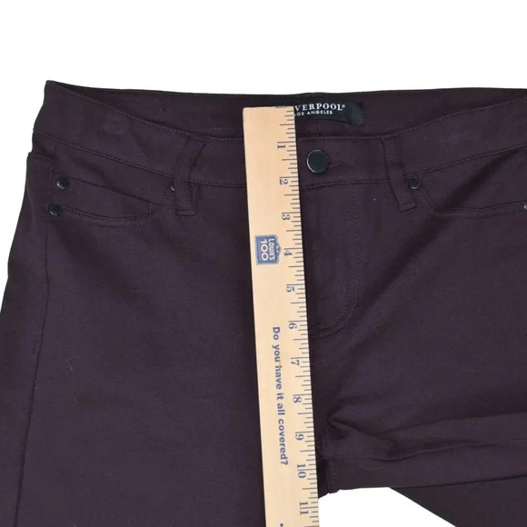 LIVERPOOL || Ponte Knit Pants Aubergene Dark Purple Stretch Size 6 Slim Ankle - Picture 6 of 9